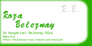 roza beleznay business card